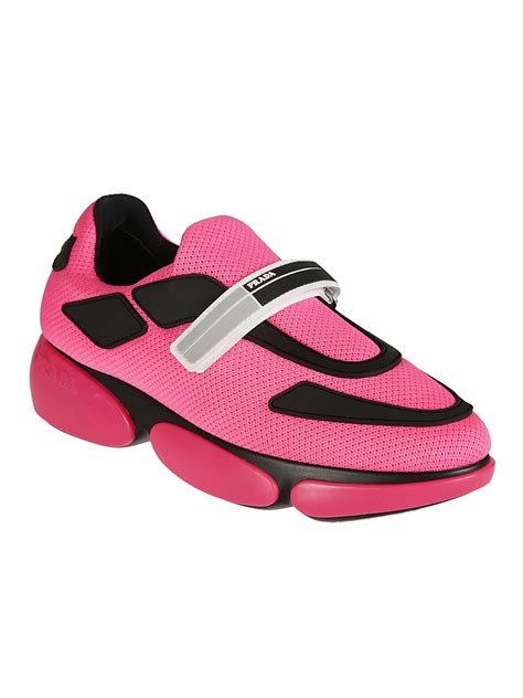 prada tan heels|hot pink Prada sneakers.